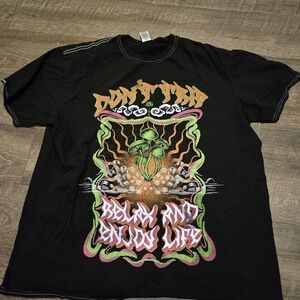 Urban Outfitters Black Graphic Mushroom Tee